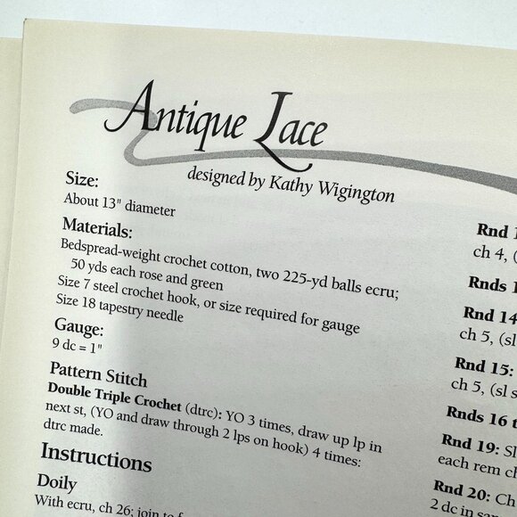 The Ultimate Doily Crochet Pattern Book 1983 American School Of Needlework - Picture 16 of 16